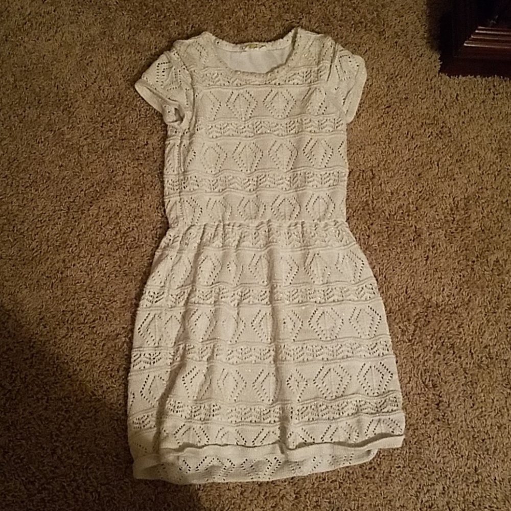 Crazy 8 gold sparkle sweater dress